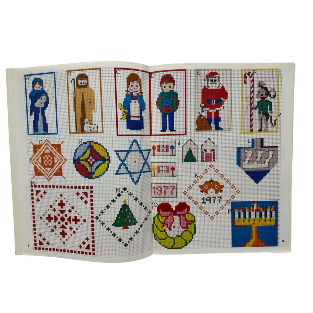Vintage Holiday Ornaments Design Leaflet Knit Crochet Cross Stitch Needlepoint - Picture 2 of 3